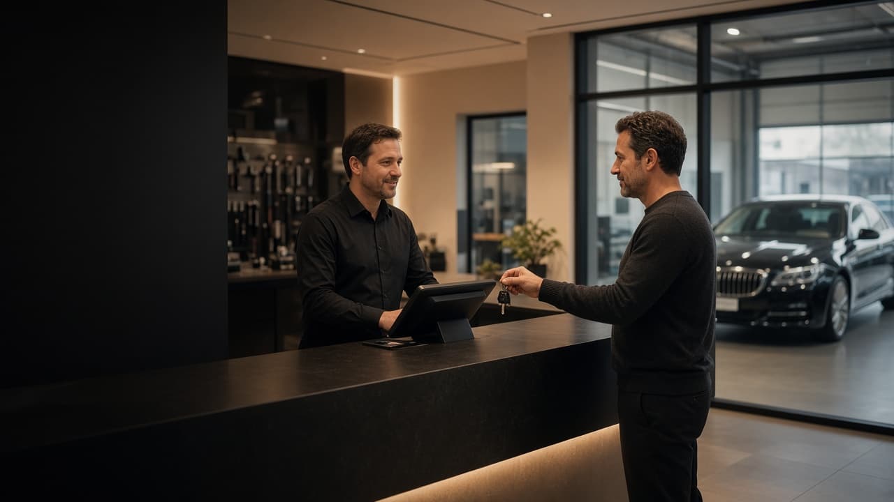 Workshop front desk billing and customer check-in